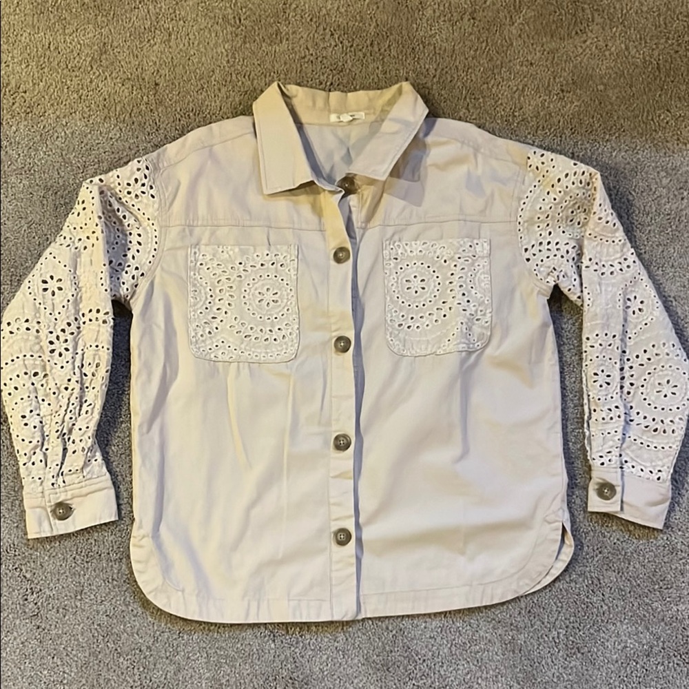 Maurices Cream Button Down Jacket